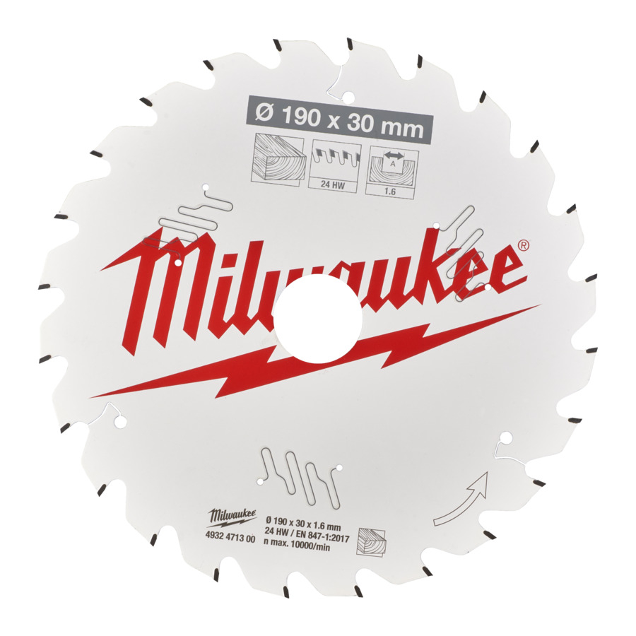Milwaukee-Kreissägeblatt - Holz 190/30 mm Z24  für CCS 66
