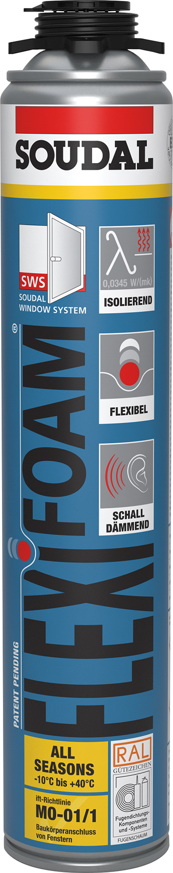 Soudal Flexifoam B2 - 750 ml Pistolenschaum